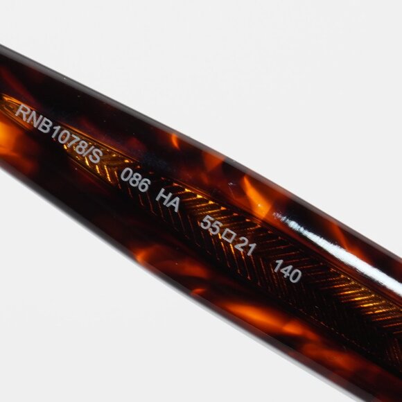 Rag & Bone RNB1078/S 0086 HA Sunglasses Havana Geometric Frame, Brown Lenses - Picture 4 of 8